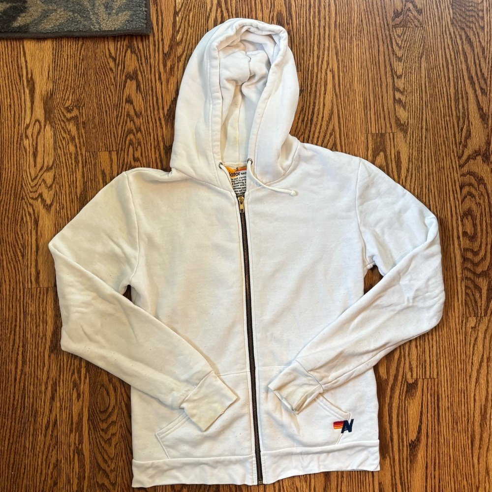 Aviator Nation White Sweatshirt Hoodie